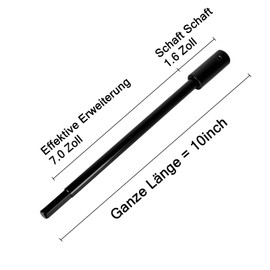 Drill Bit Extension for Forstner Bit Set, 10 Inch Extra Long Forstner Bit Extension Compatible with 3/8 Inch Hex Shanks Includes Hex Wrench for Woodworking, Carpentry（Black）