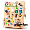 Joyreal Busy Board, Montessori Toys, Wooden Busy Board with LED