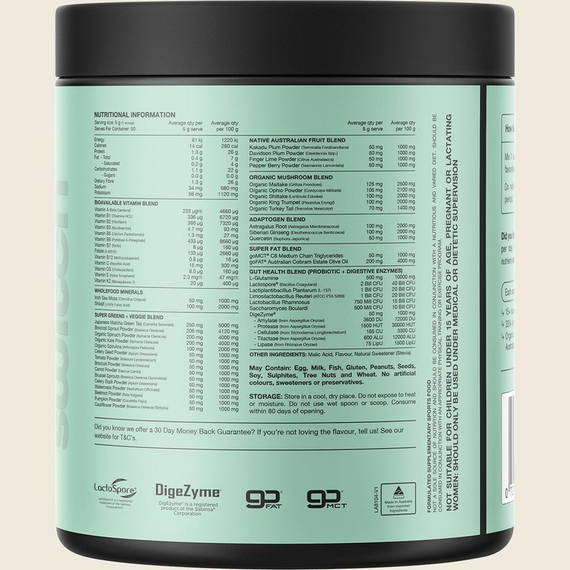 Switch Nutrition Greens Cloudy Apple 250g
