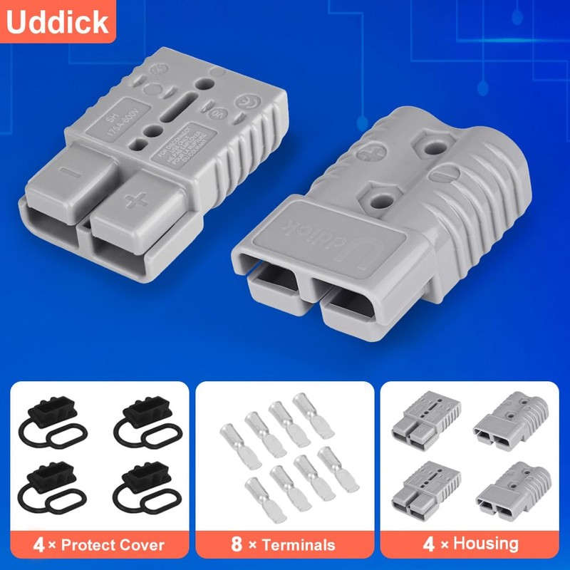 Uddick 175A Battery Quick Connector with Dust Cover,Battery Quick Disconnect