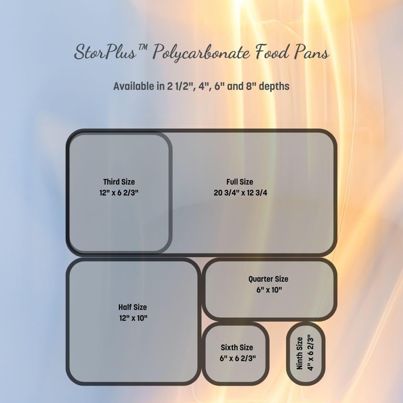 Carlisle FoodService Products Storplus 1/2-Size Food Pan for Catering, Buffets,