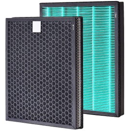 Laukowind for Coway Airmega 300S Air Purifier Replacement Filter Smart Technology - Compatible with Laukowind 300 / Max 2 True Filters, Activated Carbon 2-in-1 Filter, Part NO.3111635