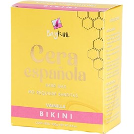 Baykini Cera Española en Pastillas para Depilar Zona Íntima | Aroma Vainilla | 250 g | Cera Depiladora Profesional para Bikini y Piel Sensible | Sin Irritación ni Residuos