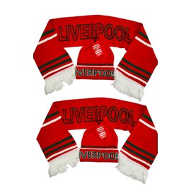 RAEES® Knitted Scarf & Hat Set for LFC Fans - Soft, Warm Winter Accessories with Bold Red Fringe & Embroidered Logo – Perfect for Football Supporters