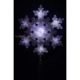 Kurt S. Adler Snowflake Star Tree Topper 10.5" LED lights - Kurt S. Adler UL1987 - NIB