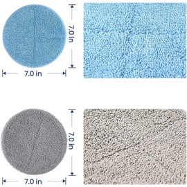 [Universal] 4 Pcs Mop Pads Replacement for Cordless Electric Mop, Machine Washable and Reusable Microfiber Mop Pads for ID-EM002-N1 or Others, Included 2 Mopping Pads+2 Waxing Pads