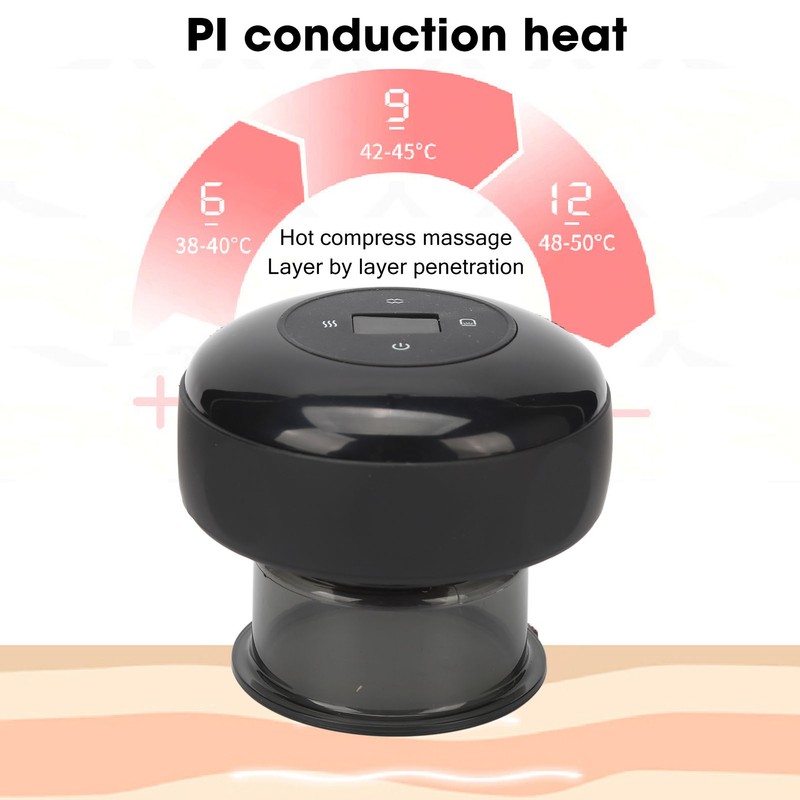 Smart Cupping Device 12gears Wireless Rechargeable Hot Compress High Suction