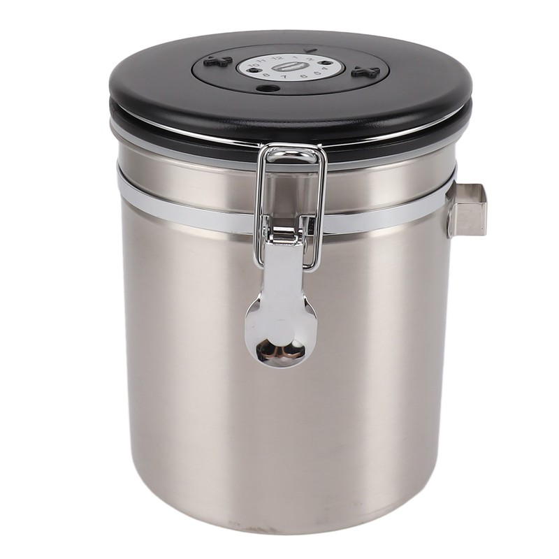 1.5L Coffee Canister Coffee Container with Scoop Date Tracker Stainless