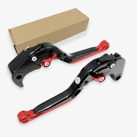 Generic Motorcycle Folding Extendable Brake Clutch Levers Replacement for SUZUKI GSX-S1000/F/S/ABS 2015-2020 | GSXR1000 2009-2024 | GSXR 600/750 2006-2024 | KATANA 2020 (BLACK RED `red), F35/V4A