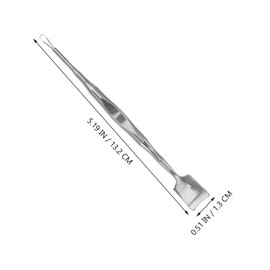 FRCOLOR Dual End Stainless Steel Blackhead Scraper Tool Blackhead Removal for Deep Cleansing Compact Pore Unclogging Facial Tool for Travel Everyday Use