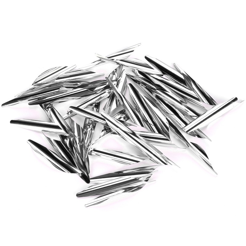 50Pcs 2.4in Arrows Vanes DIY Spiral Feather Wing Competitive Bow