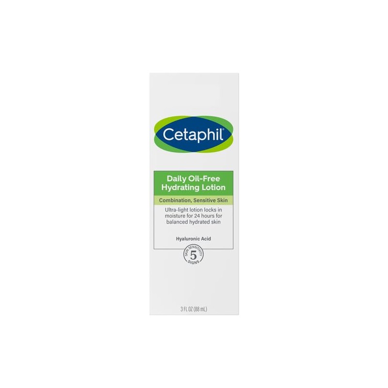 Cetaphil - Loción hidratante diaria con ácido hialurónico, 3.0 onzas
