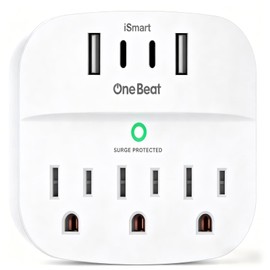 Multi Plug Outlet Splitter with USB,Surge Protector Outlet 1 Pack