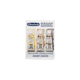 Schmincke Horadam Aquarell, Super Granulation Trio Desert, 5 ml Tubes, 74 620 097, Cardboard Set, Very Strong Granulating Colours, Finest, Super Granulating Watercolour Paints
