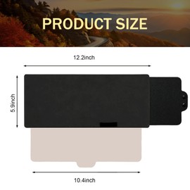 Downhill Front Sun Visor Extender, Anti-Glare Sunshade Extender with PC Len, Stretchable Front Windshield Sun Visor for Safe Driving, Fit for Most Cars, Trucks, SUVs (Dark Brown)