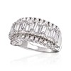 Ross-Simons 2.40 ct. t.w. Baguette and Round CZ Ring in