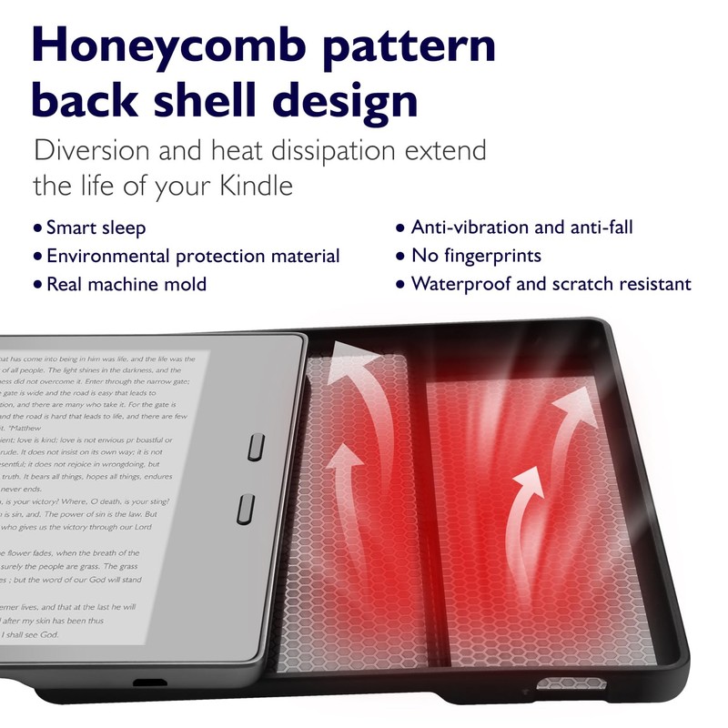 ERUNTO Case for 7 Inch Kindle Oasis 2/3, TPU Case