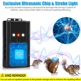 2 Pack Rodent Repellent for Car Engines,Three Power Supply Modes Rat Repellent for Car Mouse Repellents and Mouse Blocker for Cars Suitable for Cars, Garages, Warehouses