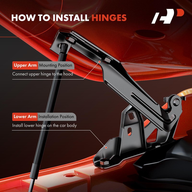 A-Premium Front Driver and Passenger Hood Hinges Compatible with Nissan