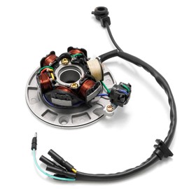 MospdyGear Stator Magneto Plate 6 Pole 5 Wire Coil, Replacement for Li-fan YX 140cc Kick Start Engine PIT PRO Trail Dirt Bike, Magneto Stator Plate and Coil