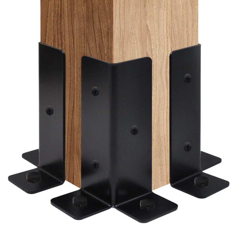 4 Pcs Post Anchor Brackets Kit for 4x4 Post Bracket,