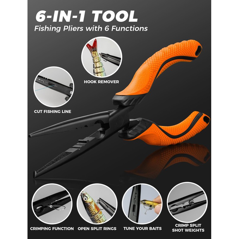 pullther fishing 2PC Fishing Tool Kit - 7" Fillet Knife,9"