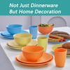 PYRMONT Plastic Wheat Straw Dinnerware Sets 24 PCS,Service for 6,Unbreakable