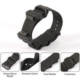 WRISTARMOR GA110 nylon band adapters Kit Replacement for Casio g shock DW-5600 DW-6900 GA700 GA100 GD120 GD110 watch band