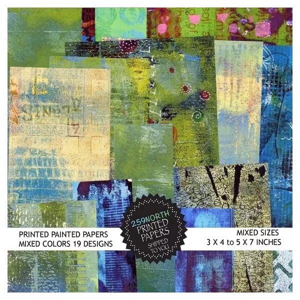 Printed Collage Papers, Printed Painted Papers, Mixed Media, Ephemera 20