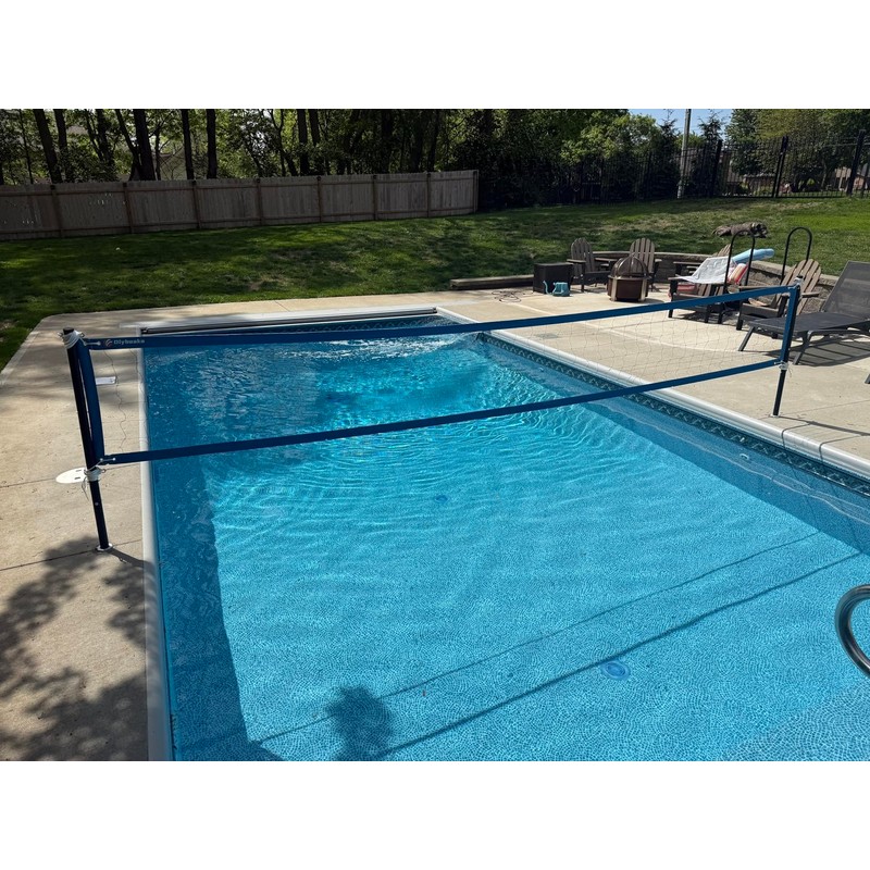 Inground Pool Volleyball Net Set with Max 26 FT Adjustable