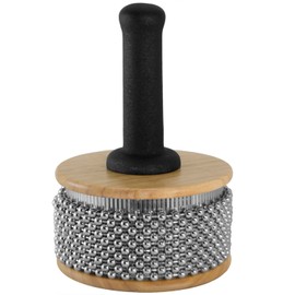 TIGER CAB14-NT Large Wooden Cabasa/Afuche - Steel Beads - Shaker Shekere