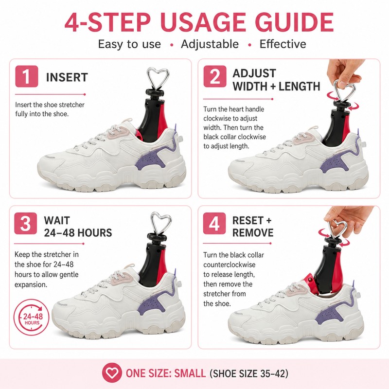 Adjustable Shoe & Boot Stretcher for Men and Women, 1-