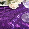 B-COOL Sequin Tablecloth Christmas Tablecloths 90x156 Inch Seamless Purple Table