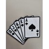 3.5" Embroidered Straight Flush Card Iron On Patch | Decorative
