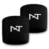 Nxtrnd Wrist Sweatbands for Football, Sold as a Pair (Black)