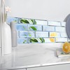 XIHACTY Peel and Stick Beveled Glass Tile. 6x2 Inch Mirror