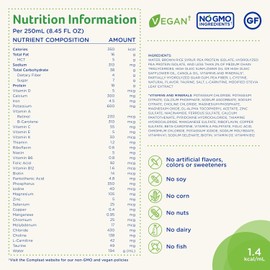 Compleat Standard 250mL | Plant-Based Nutritionally Complete Shake, Tube Feeding Formula, Vanilla Flavor | 24-Pack