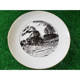 CB&Q Steam Locomotive #4003  - Historical Society Collector Plate - Vintage 1980