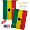 Nationality Ghana House Flags 2 pcs Pack Regional Nation International