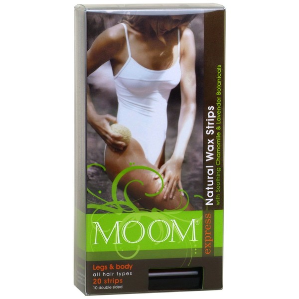 Moom Express Pre Waxed Strips For Legs & Body, 20 Strips Packages