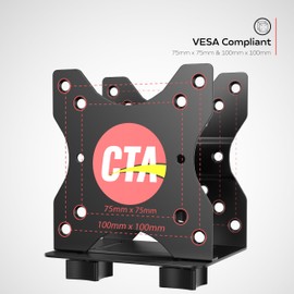 Adjustable Monitor & CPU Wedge Mount - VESA 75 mm x 75 mm / 100 mm x 100 mm
