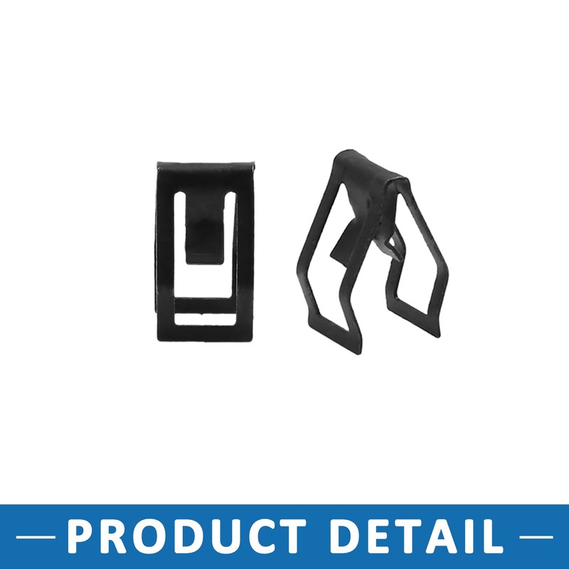 A ABSOPRO Console Dash Trim Clip 11.5x17mm Rivet Metal Black(Set