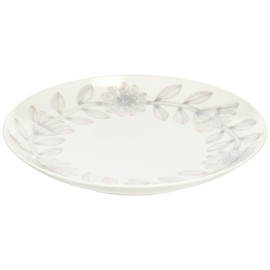 Hasamiyama Nishiyama Plate, 10.6 inches (27 cm), Daisy, Gray