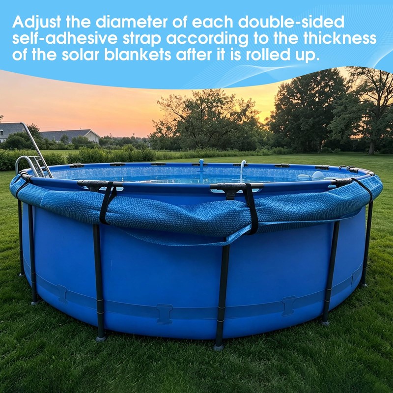 Chuanke 8 Pack Adjustable Solar Cover Holders for Above Ground