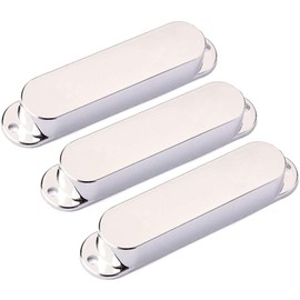 Alnicov 3 Pcs 82mm Plastic Closed Shell Electric Guitar Pickup Covers Single Coil Pickup Covers (Chrome)