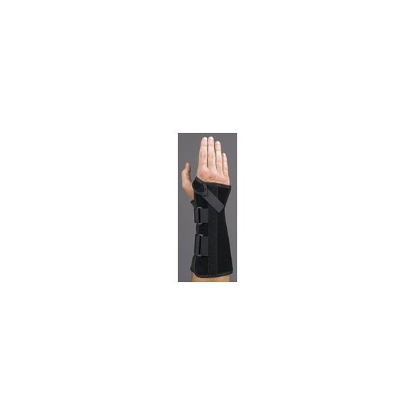 Med Spec V-Strap Wrist Support Brace, 10.5" Black, Medium Right