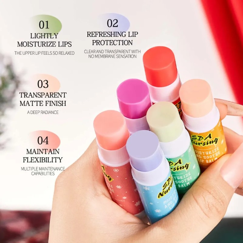 Estuche Para Pintalabios Atractivo, Humectante, Fruta, 6 Uni Multicolor