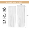 HAEFOO White Tulle Backdrop Curtains with Lights String for Parties