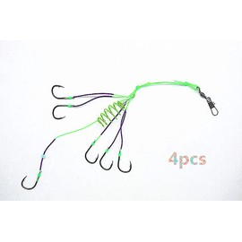 Toasis Carp Fishing Feeder Powder Bait Trap Hooks Pack of 4 (Aqua)