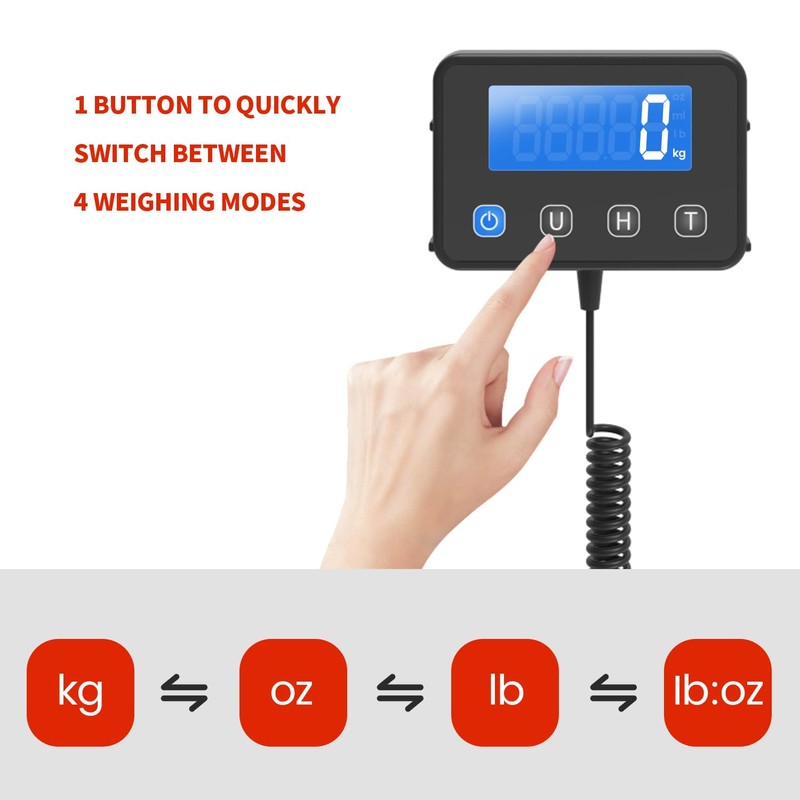 KKZ Shipping Scale, 440 LB Heavy Duty Postal Scale for
